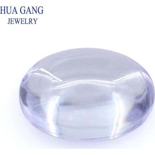 Lavender Cubic Zirconia Stone Oval Shape Cabochon Cut Flat Back Loose CZ Stone Synthetic Gems For Jewelry Free Shipping