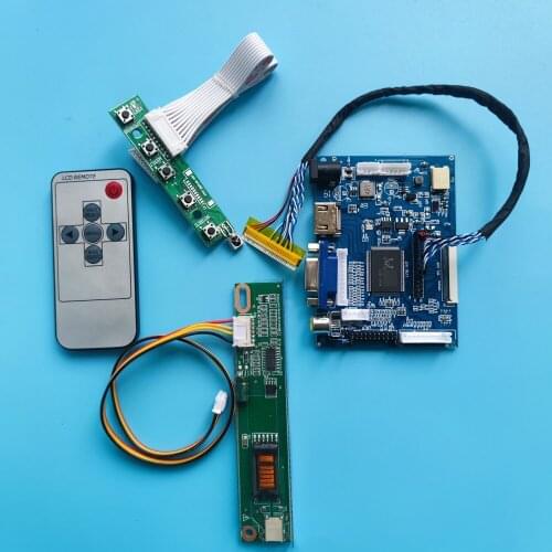 2AV+ VGA LCD remote Driver Controller Board Kit monitor for 15.4" LP154W01 1280X800 panel 30pin