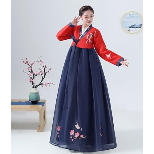 2020 Korean Folk Dress For Women Hanbok Clothes Performance Dress Asian Traditional Korean Costumes Female Hanbok Korean 10734