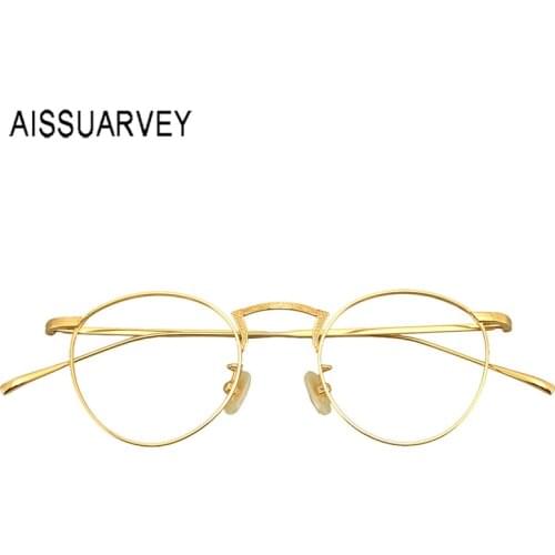 Small Round Designer Titanium Optical Eyeglasses Frames Men Special Glasses Frame Women Retro Vintage Prescription Exquisite New