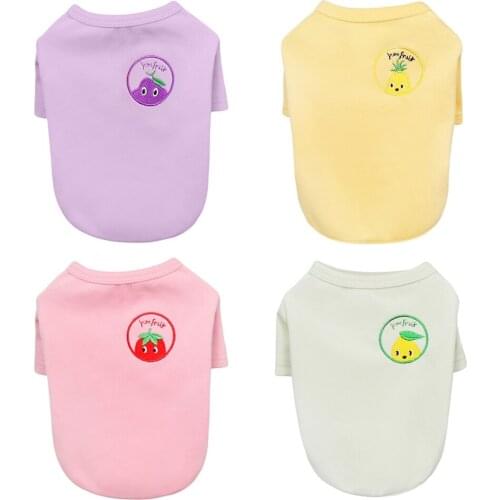 Cute Fruit Printed Fleece Pet Dog Clothes Soft Winter Small Medium Dog Cat Clothes Coat Windproof Chihuahua Yorkies Pullover