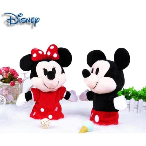 23-30 cm Disney Minnie Cute Mickey Stuffed Animal Puppet PP Cotton Doll Birthday Christmas New Year Childrens Gift