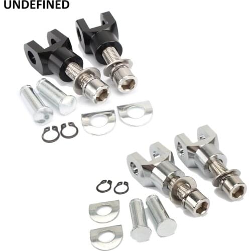 39mm Motorcycle Chrome Black Foot Peg Set For Harley Honda Yamaha Suzuki Universal Footpeg Footrest Clevis Mount w/ Hardware