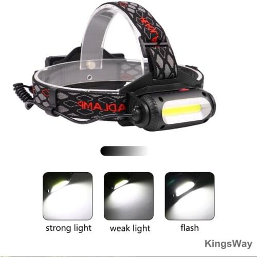 USB Rechargeable Headlamp White Red Green Light 3XLED 360 Rotating Hunting Headlight 18650 Waterproof Flash Head Lamp