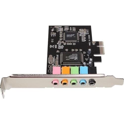 New PCI Express x1 PCI-E 5.1ch CMI8738 Chipset Audio Digital Sound Card Solid capacitors pcie sound card 5.1