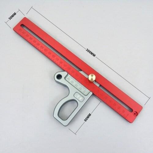 New woodworking tools 45 degree ruler Aluminum Alloy woodworking scriber 200mm 300mm