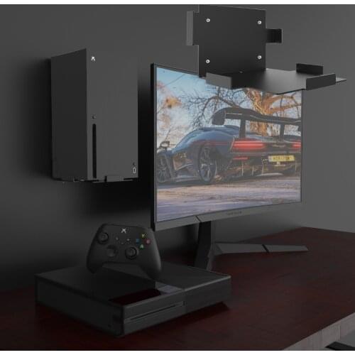 New For Xbox series X console wall Mount bracket Stand XSX Storage Rack Game Handle Bracket Anti-Slip Holder for Xbox Series X S