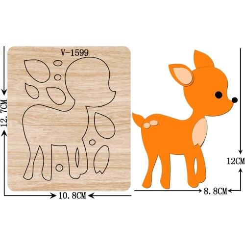 New deer wooden dies cutting dies for scrapbooking Multiple sizes V-1599