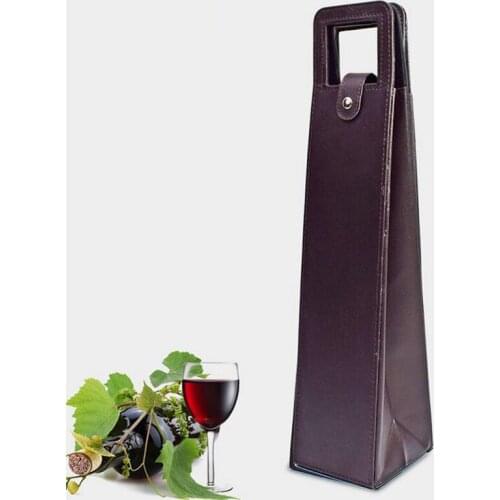 Red Wine Leather Single Portable Packaging Box Single Wine Box Red Wine Bag