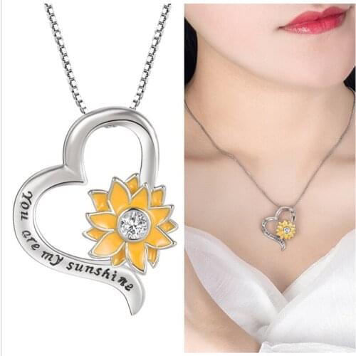Trendy Heart Letter Flower Pendant Lady Choker Necklaces Vintage Valentines Day Fashion Women Necklace Silver Plated Jewelry