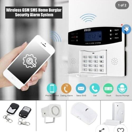 Wired Wireless Home LCD GSM Alarm Infrared GSM Home Alarm System Security Intercom Remote Control Autodial Siren Sensor Kit