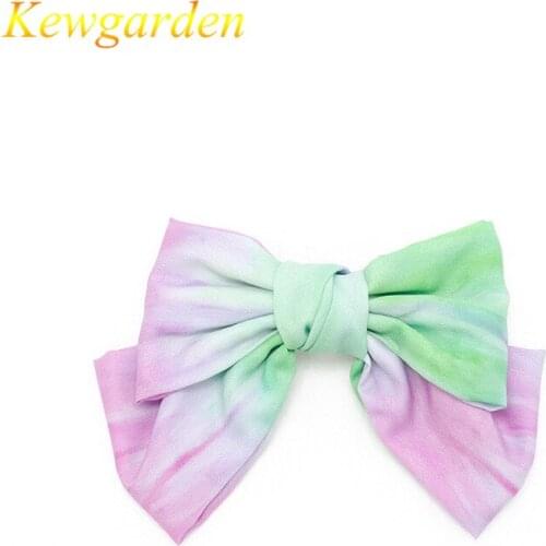 Kewgarden Childrens gradient color bow hairpin girls go with accessories 4pcs