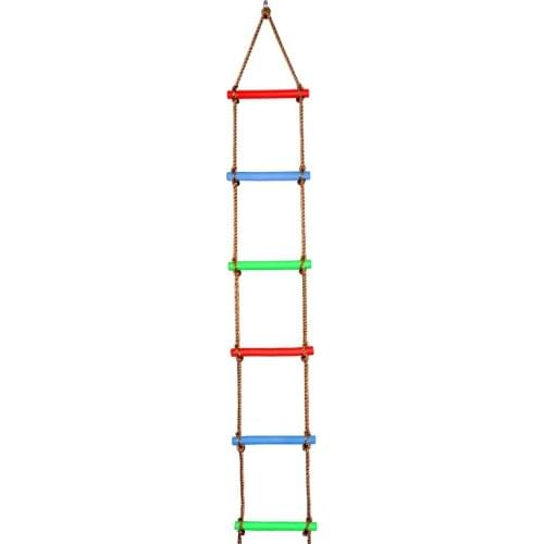 Six Gear Plastic Ladder Outdoor Indoor Educational Toys Climbing Rocker Hanging Rope Indoor Fitness Equipment For Kid Baby Swing