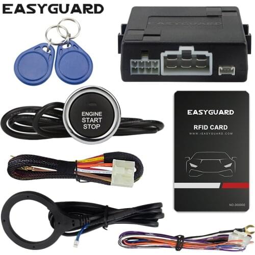 Easyguard top quality RFID car alarm system W engine start button & valet mode keyless entry system