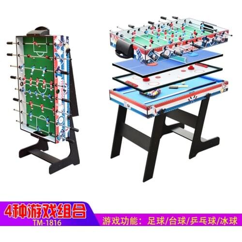 4 in 1 Folding Multifunctional Billiard Table 1.2m Home Standing Football Table Billiards Table Tennis Ice hockey