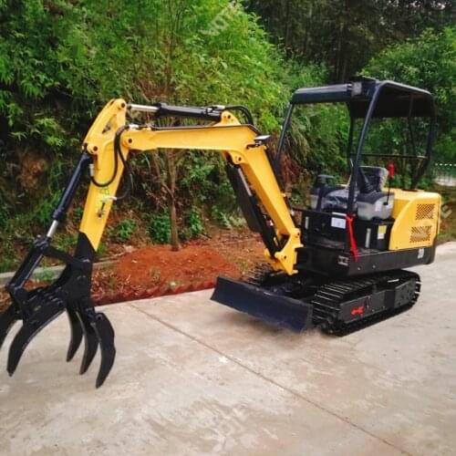 TE20-25S Mini Excavator Log Grapple Chinese Garden Bagger Hydraulic Excavator Crawler Digger Cheap Price