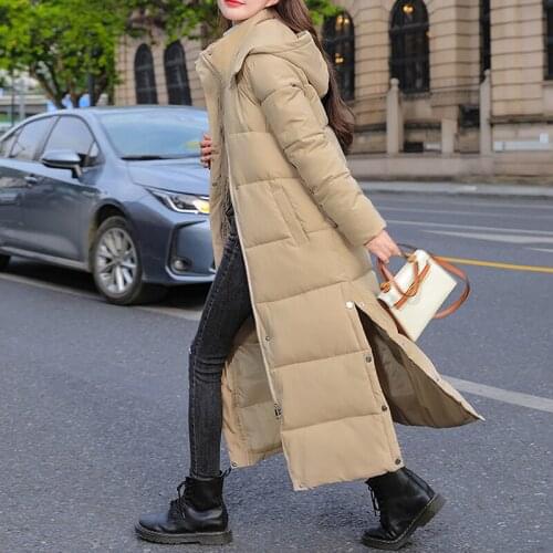 Thick Parka Women With Hood Padded Jacket Winter Long Coat стеганые пальто куртка женская теплая parka mujer abrigos invierno