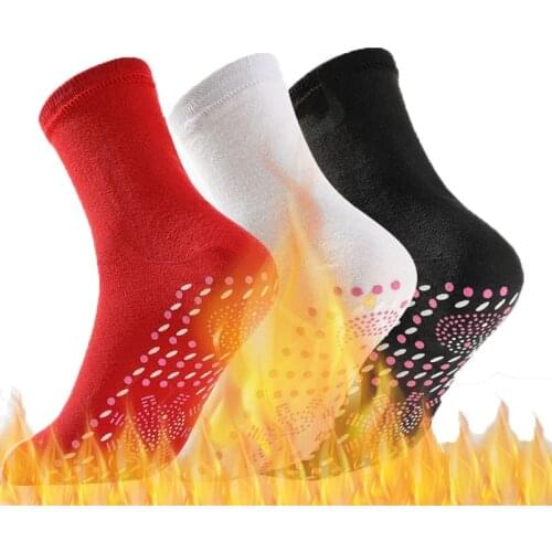 1pair Men Women Winter Magnetic Socks Tourmaline Self Heating Socks Comfortable Warm Massager Sock Foot Care Therapy Pression