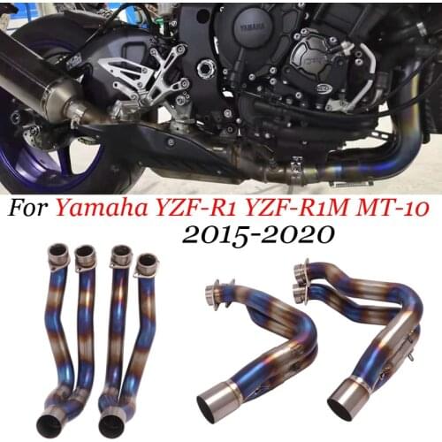 Slip On for yamaha r1 yzf r1 2015-2020 motorcycle exhaust modified titanium alloy Front connection pipe Without muffler