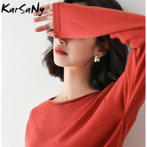 Ladies Sweater Woman 2021 Autumn Knitwear O Neck Womens Pullovers Korean Style Tops Womens Winter Clothing Female Pink Sweater