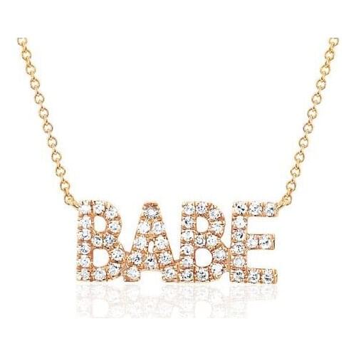 Hot Popular Letter Baby Pendants Necklace Women 925 Sterling silver Fashion Pendant Necklace Gift Jewelry Hot Selling