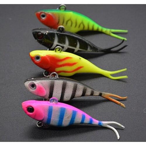 78mm/9g Artificial Wobblers Freshwater Fishing Lure Soft Lure 3D Eyes High Quality Anti-Corrosion Bionic Silicone Fishing Bait