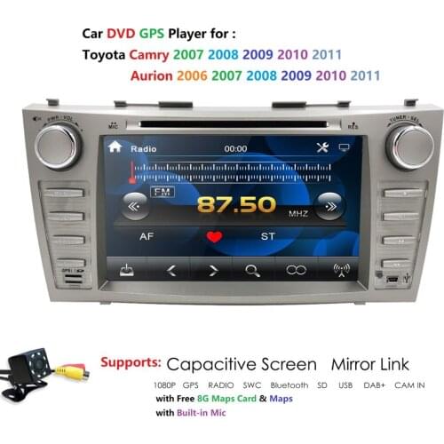 8inch CAR DVD Player Double Din Touch Screen GPS Navigation Radio Bluetooth FM Fit Toyota Camry 2007-2011/ Aurion 2006-2011