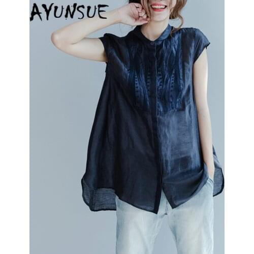 AYUNSUE Blouses With Embroidery