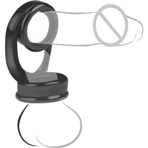 Scrotum Bind Delay Ejaculation Black Cock Ring Sex Toys Men Erection Sex Shop Adult Products Elastic Penis Ring Scrotum Bondage