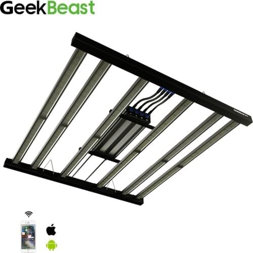 Dimmable 630w 3500K Samsung lm301h Osr 660nm average PPFD GeekBeast Pro Full Spectrum UV IR led grow light for 6x6 grower tent