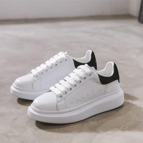 Luxury Mcqueen Shoes for Women Brand Design Alexander White Chunky Sneakers Female Vulcanize Shoes Zapatillas De Deporte