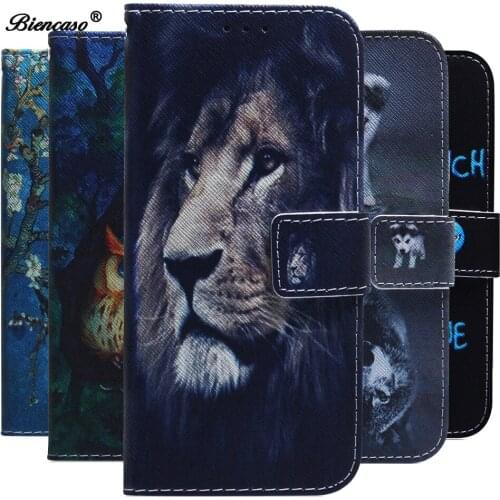 Lion Flip PU Leather + Wallet Cover For Coque Samsung Galaxy S20 Plus A80 A90 5G M30S A50 A50S A30S A10S M40 A60 A40 M10 Case