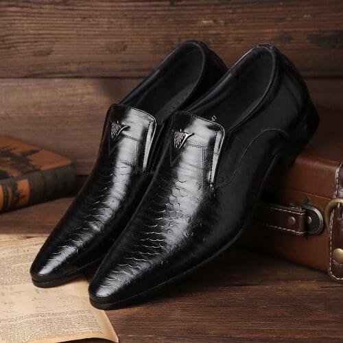 Large Size Mens Fashion Formal Dress Business Leather Shoes Men Oxford Lace-Up Shoes for Men Dress Leather Shoes Men