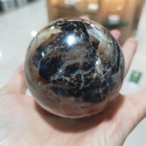 Natural Quartz Grey Opal Ball Energy Ball Reiki Stone Living Room Office Accessories Aquarium Decorative Gem