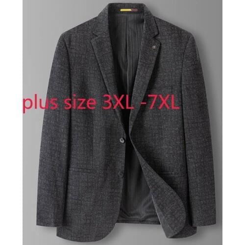 New Arrival Fashion Suepr Large Autumn Winter Men Coat Fashion Casual Suit Single Breasted Blazers Men Suits Plus Size 3XL-7XL