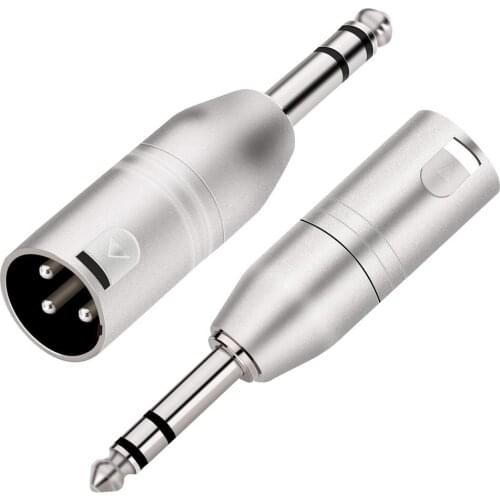 Microphone Transform TRS Male To Male Adapter XLR Male To 3.5mm Stereo Microphone Mic TRS Adapter