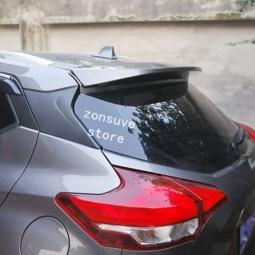 Use For Nissan KIcks 2016--2019 Year Spoiler ABS Plastic Carbon Fiber Look Rear Trunk Wing Car Body Kit Accessories