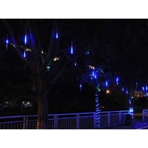 Multicolors LED Meteor Shower Rain Tube Light Outdoor Tree Decoration Wedding lamps Garlands 1set 8 Tube 20cm 10 SMD Wholesales