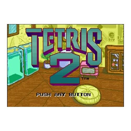 Tetris 2 16 bit Big Gray Game Card For NTSC Game Player Drop Shipping
