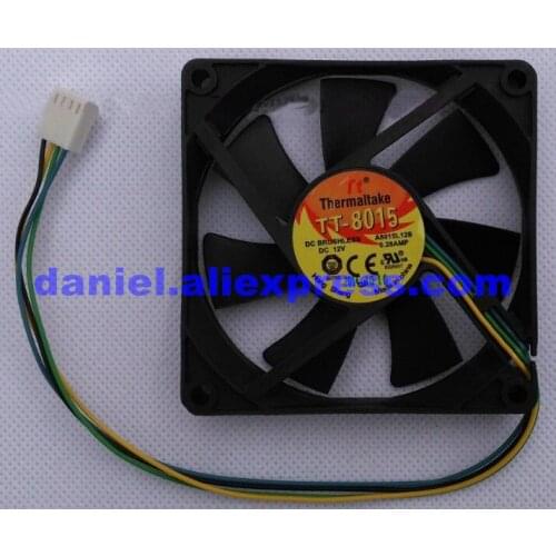 TT a8015l12s 8015 8cm 8cm thin fan 4-pin PWM speed regulation temperature control mute 12V 0.28a