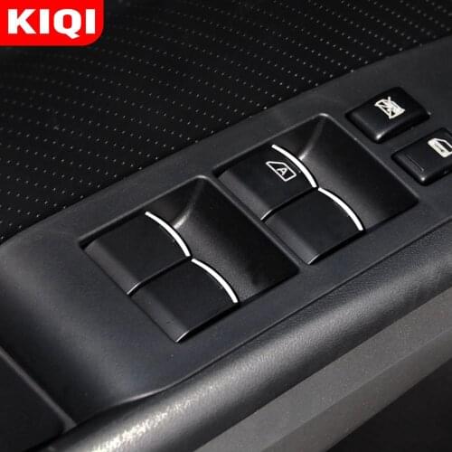 KIQI Interior Modification Parts for Nissan Rogue 2011 - 2013 Accessories ABS Chrome Car Window Lift Button Switch Trim Sticker