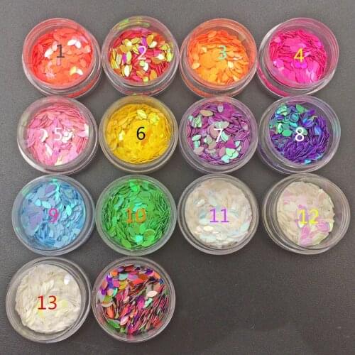 1 bottle(2g) 2017 New Japan Korea Charm 3D Nail Art Deco Colorful Leaf 2*4mm Super Thin nail Sticker DIY Nail Tools Supplies