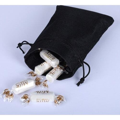 10Pcs Jewelry Making Jewelry Display Wedding party Pouches Chritmas Burlap Packing Pouch Drawstring Bags Hemp Cord Twine String