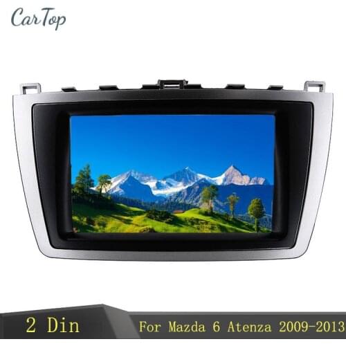 2 Din Car Radio Fascia DVD Stereo Panel Installation Trim For Mazda 6 Atenza 2009 2010 2011 2012 2013