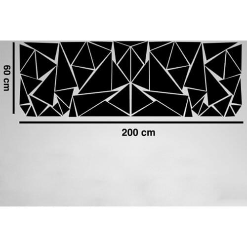 200x60cm Matte Black Car SUV Truck Decoration Stickers Triangle Pattern Vinyl Decal Car Styling Accessories Stickers