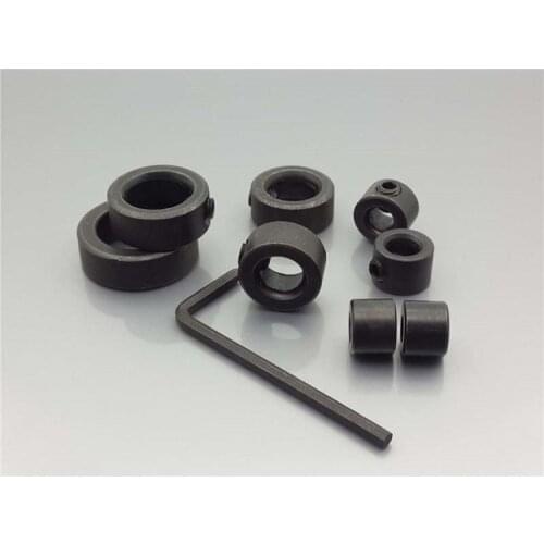New 7Pc Hole Drill Press Collars Woodworking Drill Bit Shaft Depth Split Ring Stop Collar 1/8 3/16 1/4 5/16 3/8 7/16 1/2