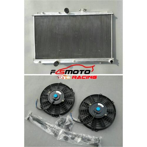 Hot selling Aluminum Radiator + Fan For Toyota Corolla AE101 AE102 AE104/AE109 4A-FE 7A-FE 1.6 1.8 L4 1992-1998 MT