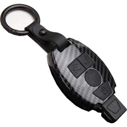 ABS Car 3 Button Remote Key Case Holder Protect Keychain Keyring for Mercedes-Benz GLA GLC C-Class V-Class GLS GLE R-Class