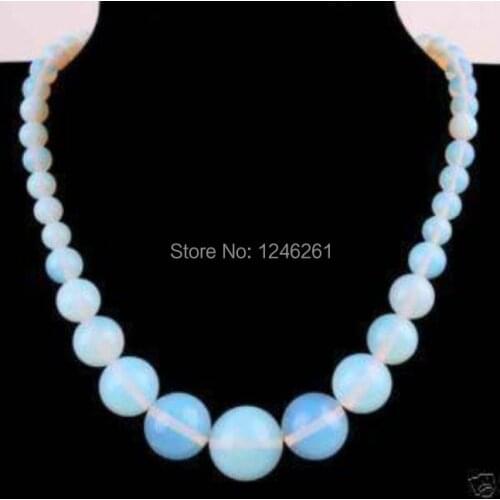 Noble 6-14mm Natural Opal Round Beads Necklace Beads Accessory Parts Fashion Jewelry Making Natural Stone 18" Wholesale Price