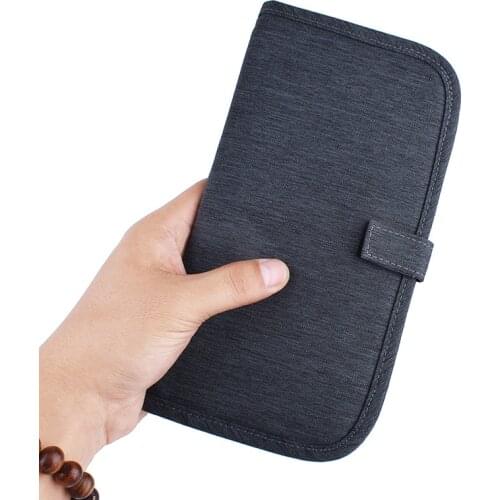 Men Women Travel Credit Card Case Wallet RFID Organizer Card Cover Housekeeper Passport Holder Purse Lightweight Clutch bag